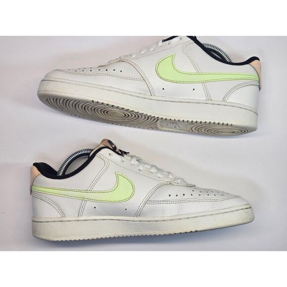 Nike Court Vision Low Womens Shoes, Sneakers, Size 8, Summit White/ Barely Volt - Picture 4 of 8